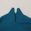 Elegant Blue Cotton Pullover Sweater - Image 6