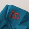 Elegant Blue Cotton Pullover Sweater - Image 8