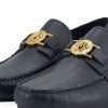 Elegant Navy Blue Calf Leather Loafers - Image 4