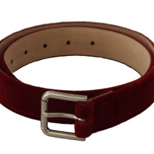 Elegant Velvet Logo Engraved Belt
