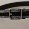 Elegant Navy Blue Leather Belt - Image 5