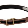 Chic Rose Pink Leather Belt with Logo Buckle - Image 3