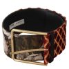 Engraved Logo Multicolor Leather Belt - Image 2
