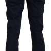 Elegant Dark Blue Slim Chino Pants - Image 3