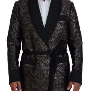 Gold Jacquard Robe Jacket