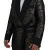 Gold Jacquard Robe Jacket - Image 2