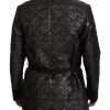 Gold Jacquard Robe Jacket - Image 3