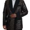 Gold Jacquard Robe Jacket - Image 5