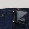 Elegant Slim Fit Dark Blue Denim Jeans - Image 5