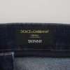 Elegant Slim Fit Dark Blue Denim Jeans - Image 6