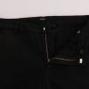 Chic Black Slim Fit Cotton Stretch Pants - Image 4