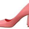 Elegant Square Toe Pink Heels - Image 6