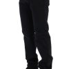 Sleek Blue Cotton Stretch Pants for Men - Image 2
