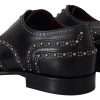 Elegant Studded Black Derby Shoes - Image 2