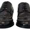 Elegant Studded Black Derby Shoes - Image 6