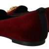 Bordeaux Velvet Devotion Loafers - Image 3