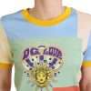 Patchwork Print Cotton Crewneck Tee - Image 3