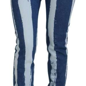 Sleek Striped Slim Fit Italian Jeans
