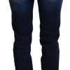 Chic Low Waist Denim Pants in Blue - Image 3