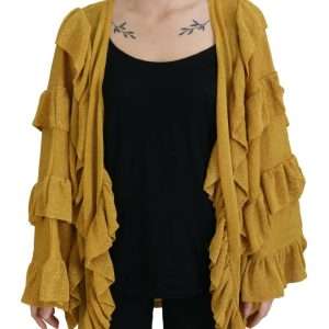 Elegant Gold Cardigan Sweater