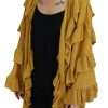 Elegant Gold Cardigan Sweater - Image 2