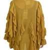 Elegant Gold Cardigan Sweater - Image 3