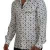 Elegant Silk Pajama Top with Crown Bee Print - Image 2