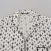 Elegant Silk Pajama Top with Crown Bee Print - Image 6
