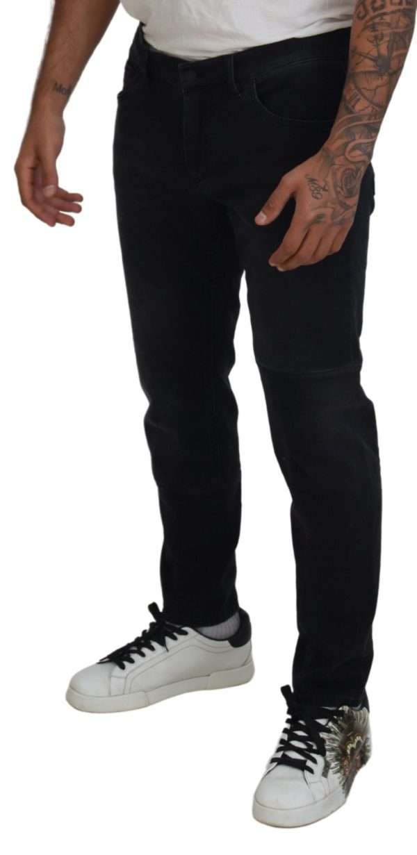 Chic Black Skinny Denim Jeans - Image 4