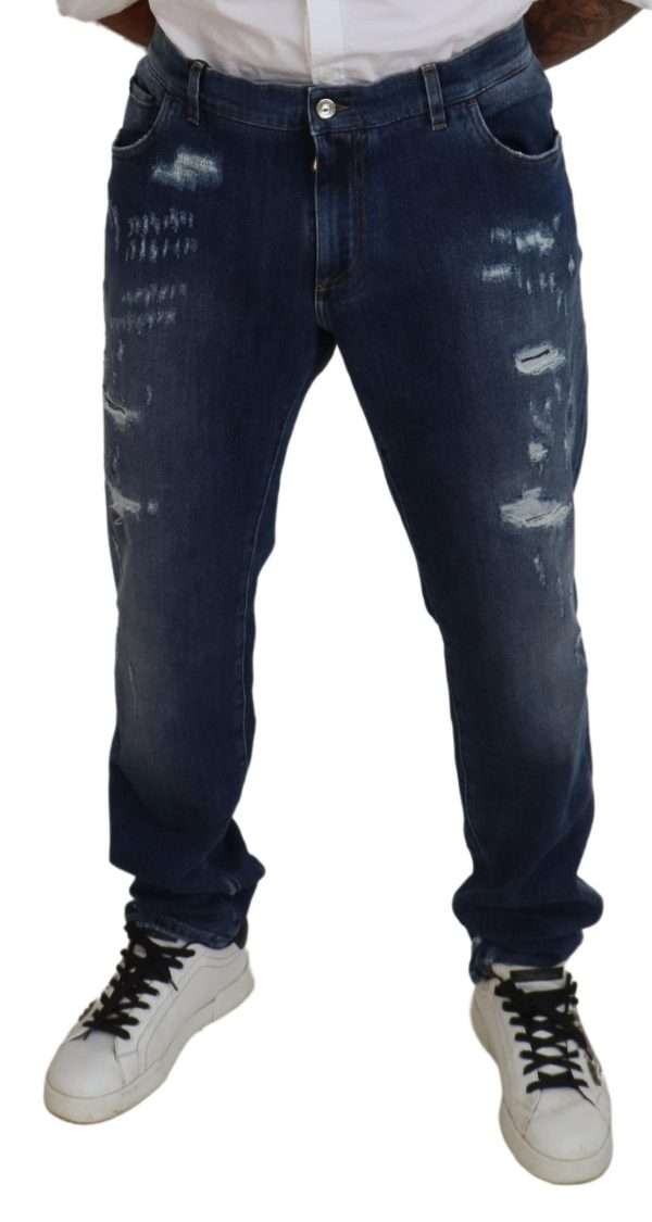 Elegant Skinny Blue Jeans - Image 4