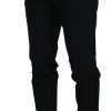Elegant Black Dress Pants from Virgin Wool Blend - Image 2
