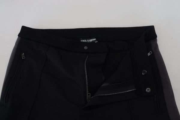 Elegant Black Jogger Pants in Luxe Wool Blend - Image 5