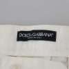 Elegant White Cotton Chino Pants - Image 6