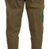 Exquisite Floral Beige Chino Pants - Image 3