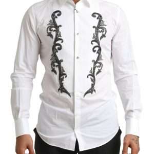 Italian Designer Slim Fit Tuxedo Shirt
