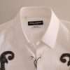 Italian Designer Slim Fit Tuxedo Shirt - Image 7