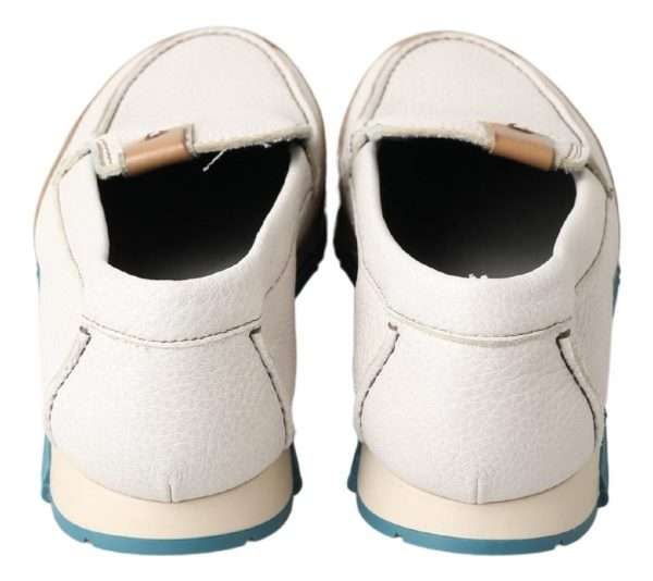 Elegant White Leather Slipper Loafers - Image 6