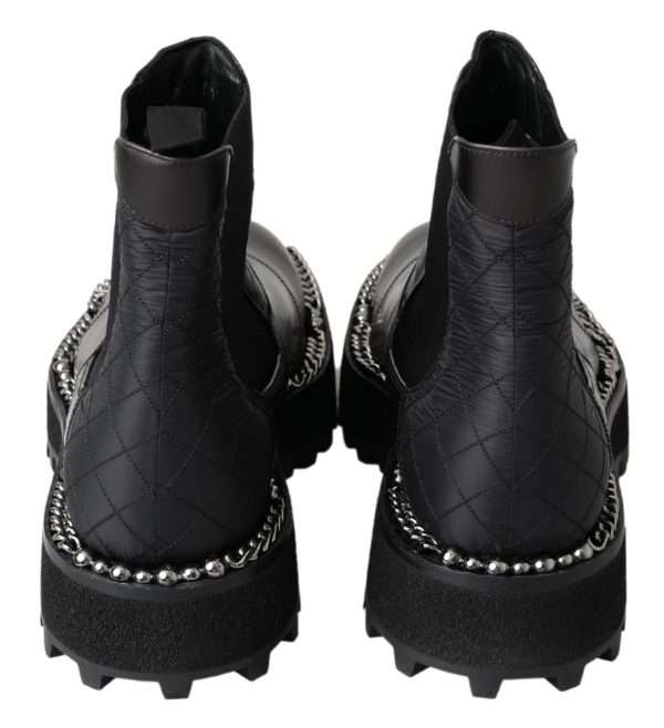Elegant Black Ankle Stretch Slip On Boots - Image 6