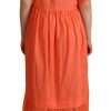 Elegant Coral Maxi Dress with Short Sleeves - Image 3