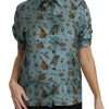 Elegant Multicolor Silk Blouse with Collar - Image 6