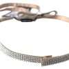 Elegant Crystal Skinny Silk Bow Belt - Image 2