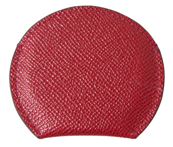 Chic Red Leather Hand Mirror Holder - Image 3