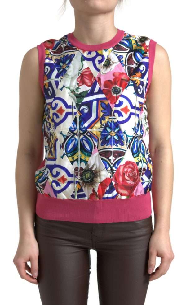 Elegant Cashmere-Silk Blend Crew Neck Top
