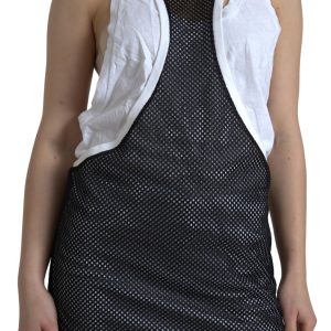 Monochrome Cotton-Linen Blend Tank Top