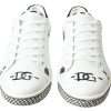 Sleek White Leather Casual Sneakers - Image 8