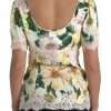 Elegant Floral Print Silk Blouse - Image 2