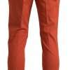 Elegant Orange Pure Cotton Pants - Image 3