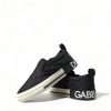 Elegant Quilted Black Canvas Sneakers - Image 6