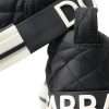 Elegant Quilted Black Canvas Sneakers - Image 8