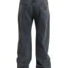 Elegant Dark Grey Straight Denim Jeans - Image 2